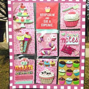 Keep Calm And Eat A Cupcake Quilt -V0508-5  Quilt